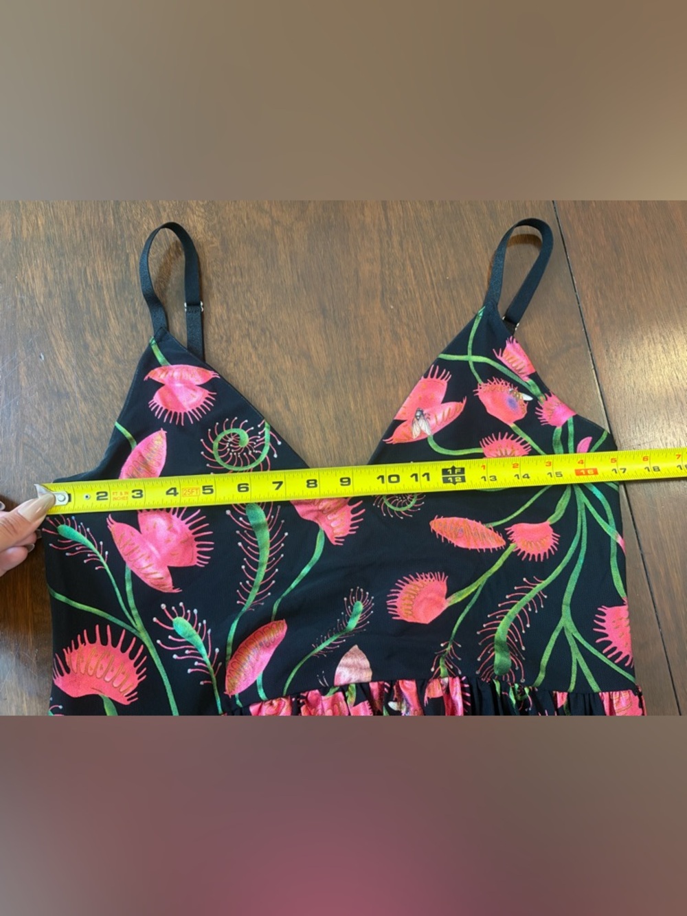 Blackmilk Venus Fly Trap I Eat Flies Floral Bug Midi Midaxi Metallic Mesh Dress - Picture 10 of 12